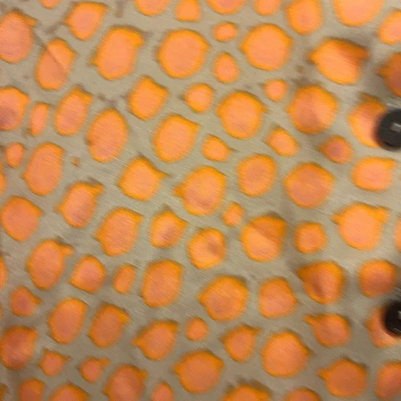 Fendi Tunic Dress Size 40 US 6 Orange Gold Abstract Silk Mod Style Made in Italy - Picture 15 of 16